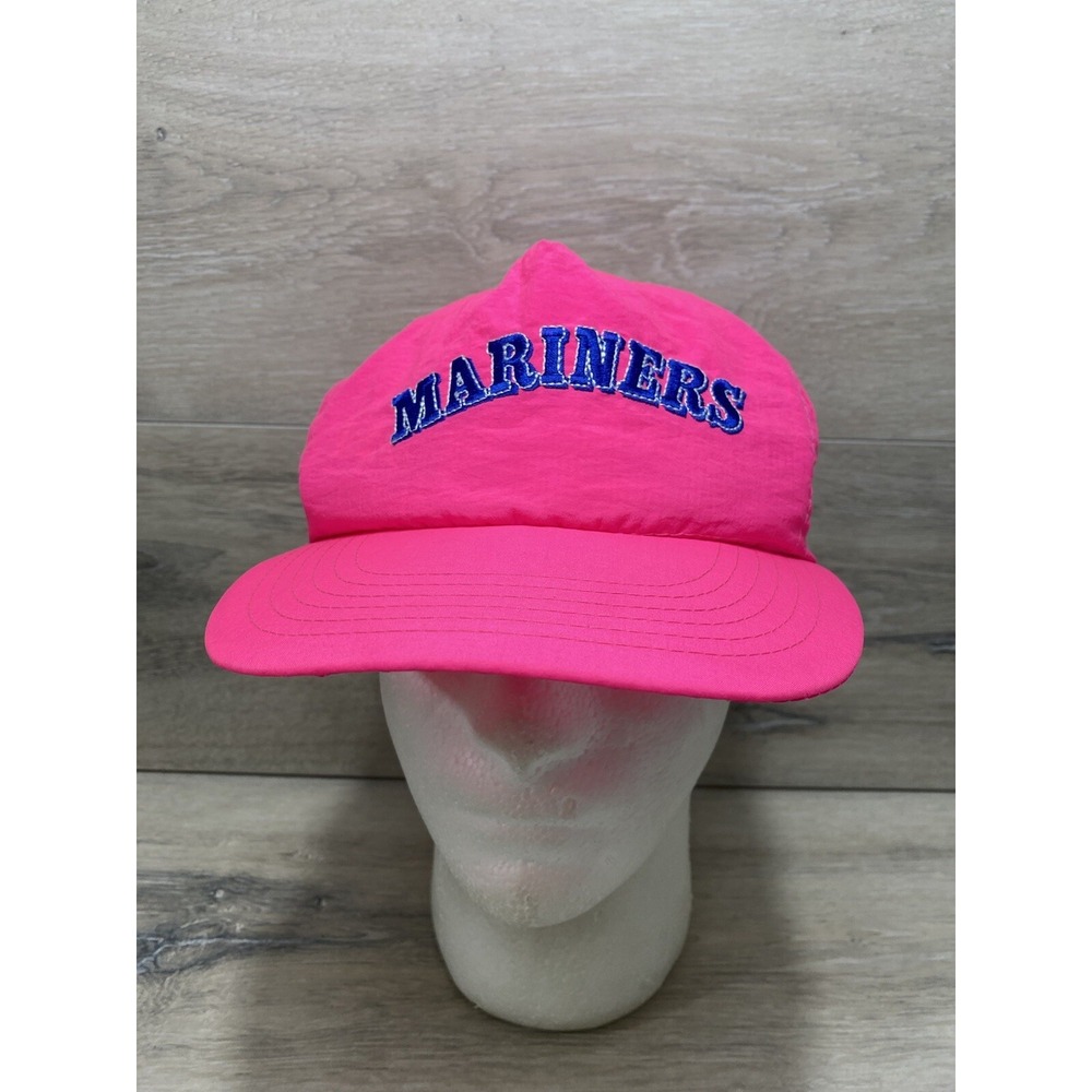 Vintage Original Seattle Mariners Neon Pink Hat Snapback Gatorade Sponsored 1995